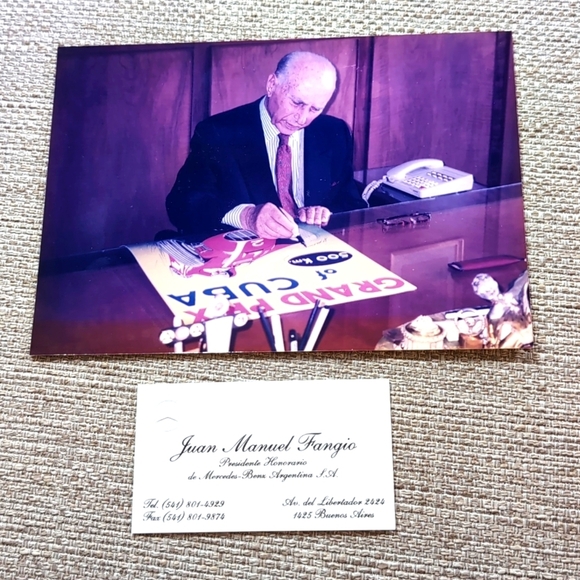 1958 Grand Prix of Cuba Event LE Poster Autographed Signed by Juan Manuel Fangio - Picture 7 of 15